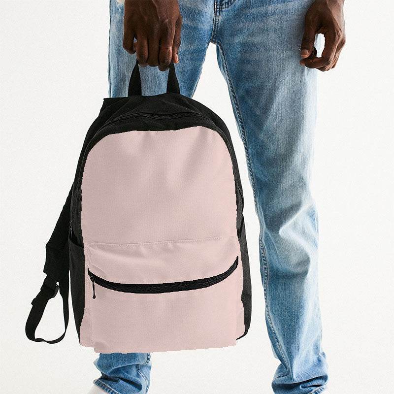 Light Neutral Red Canvas Backpack (R-NE-LI) - Man Holding