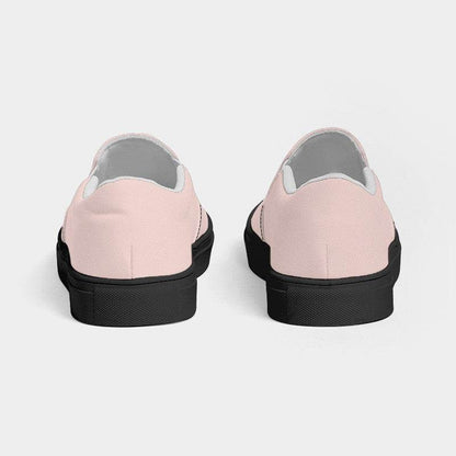 Light Neutral Red Men's Slip-On Canvas Sneakers (R-NE-LI) - Back