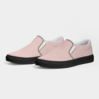 Light Neutral Red Men's Slip-On Canvas Sneakers (R-NE-LI) - Side 3