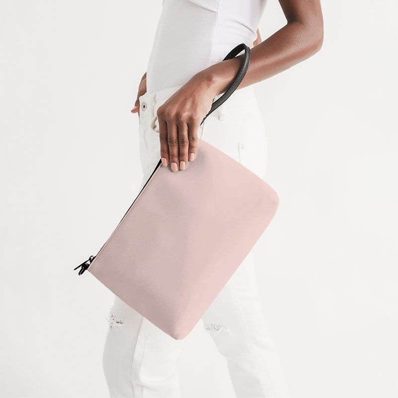 Light Neutral Red Zip Pouch (R-NE-LI) - Side Holding
