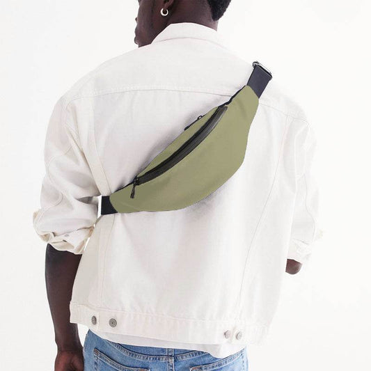 Light Olive Belt Bag (LY2-FM-ML) - Man Back