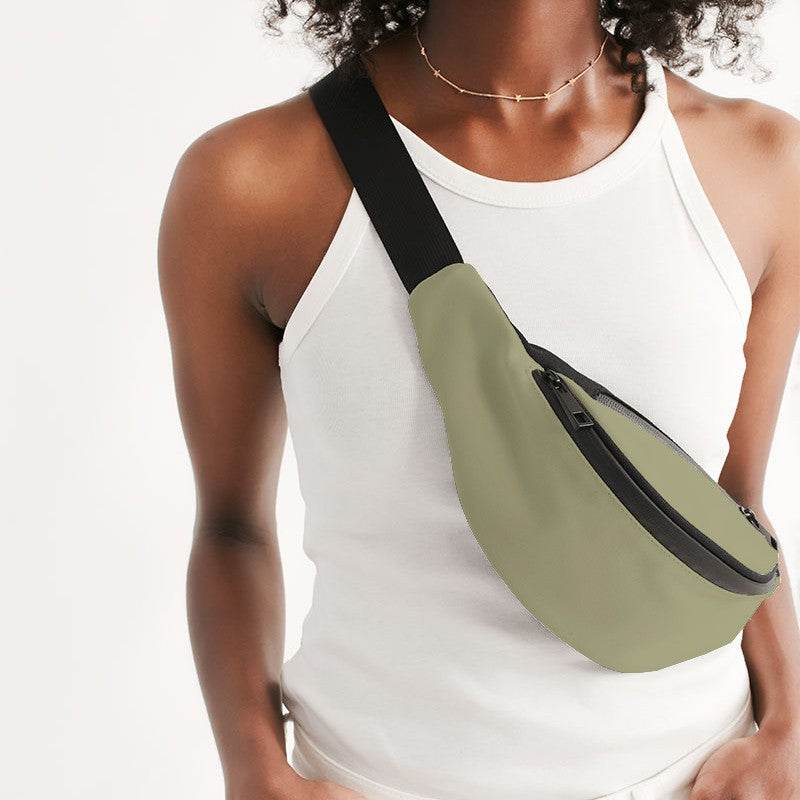 Light Olive Belt Bag (LY2-FM-ML) - Woman Front CloseUp