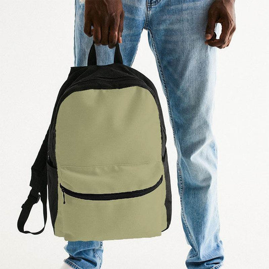Light Olive Canvas Backpack (LY2-FM-ML) - Man Holding