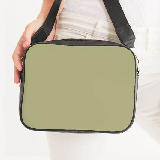 Light Olive Crossbody Bag (LY2-FM-ML) - Woman Front CloseUp