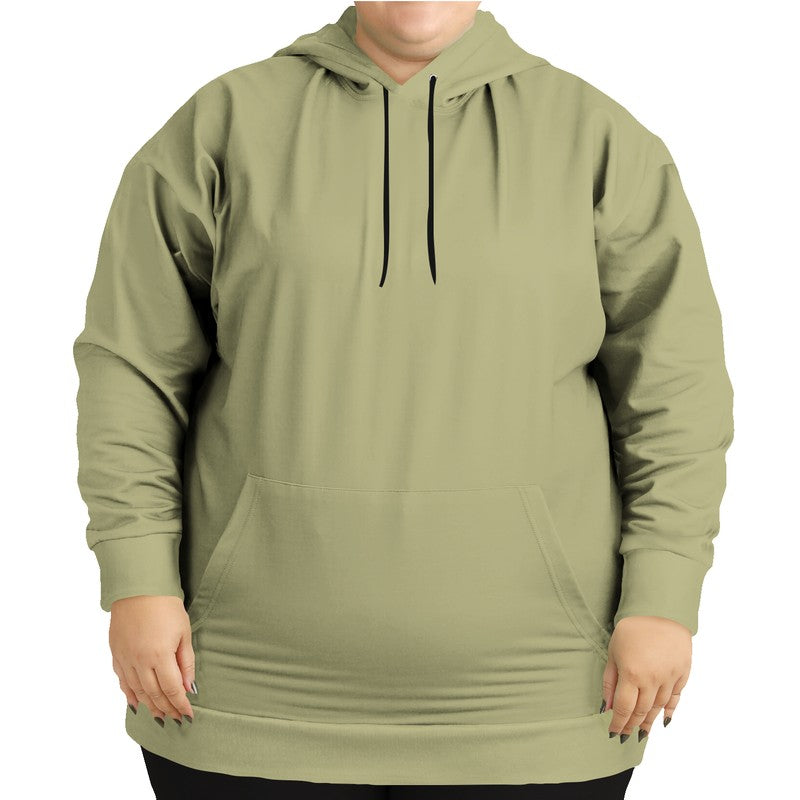 Light Olive Hoodie PLUS (LY2-FM-ML) - Woman Front PLUS