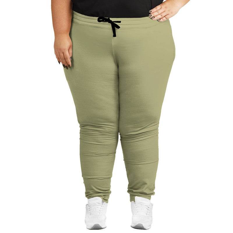 Light Olive Joggers PLUS (LY2-FM-ML) - Woman Front PLUS
