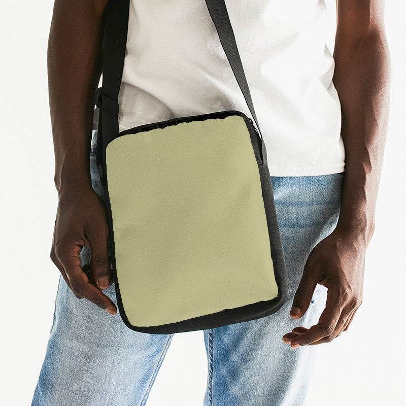 Light Olive Messenger Pouch (LY2-FM-ML) - Man Front CloseUp