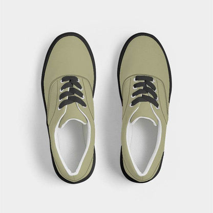 Light Olive Women's Canvas Sneakers (LY2-FM-ML) - Top