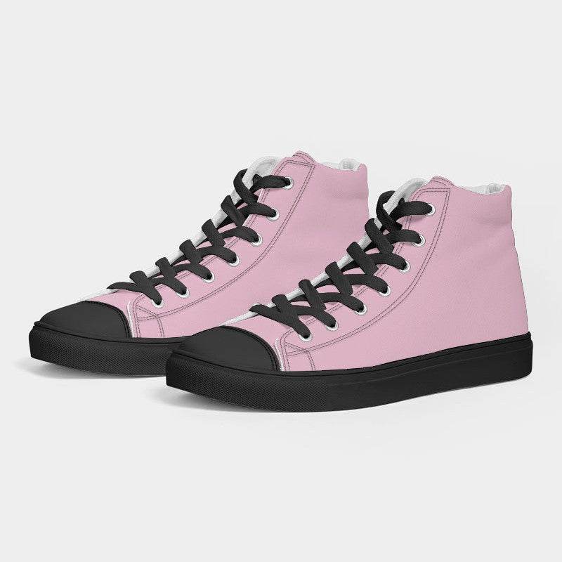 Light Pink Men's High-Top Canvas Sneakers (PIM2-FM-LI) - Side 3