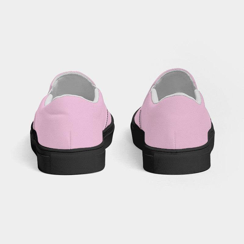 Light Pink Men's Slip-On Canvas Sneakers (PIM2-FM-LI) - Back