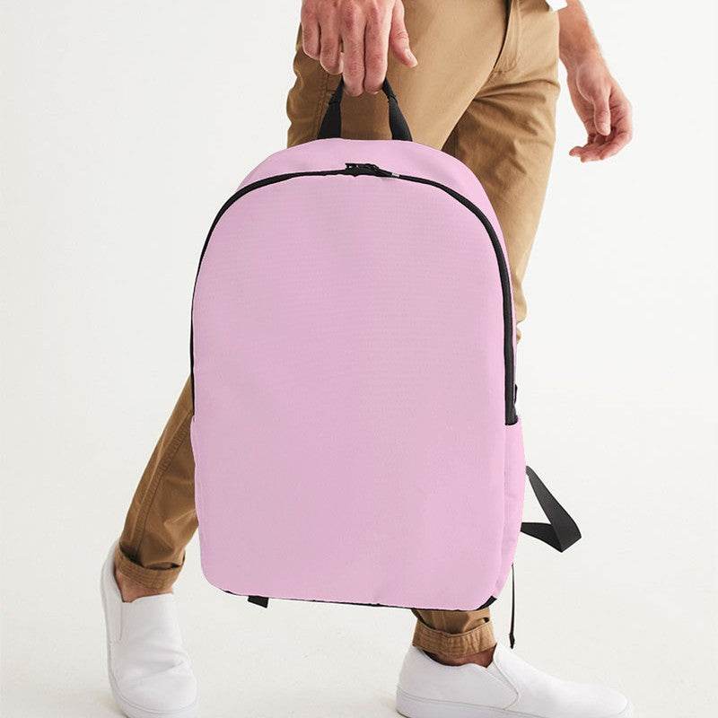 Light Pink Waterproof Backpack (PIM2-FM-LI) - Man Holding CloseUp