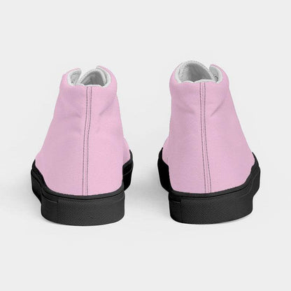 Light Pink Women's High-Top Canvas Sneakers (PIM2-FM-LI) - Back