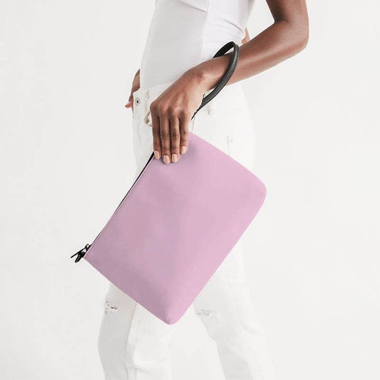 Light Pink Zip Pouch (PIM2-FM-LI) - Side Holding
