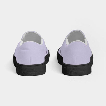 Light Purple Men's Slip-On Canvas Sneakers (PU-FM-LI) - Back