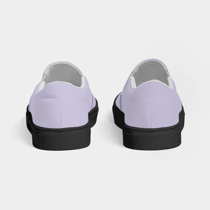 Light Purple Women's Slip-On Canvas Sneakers (PU-FM-LI) - Back