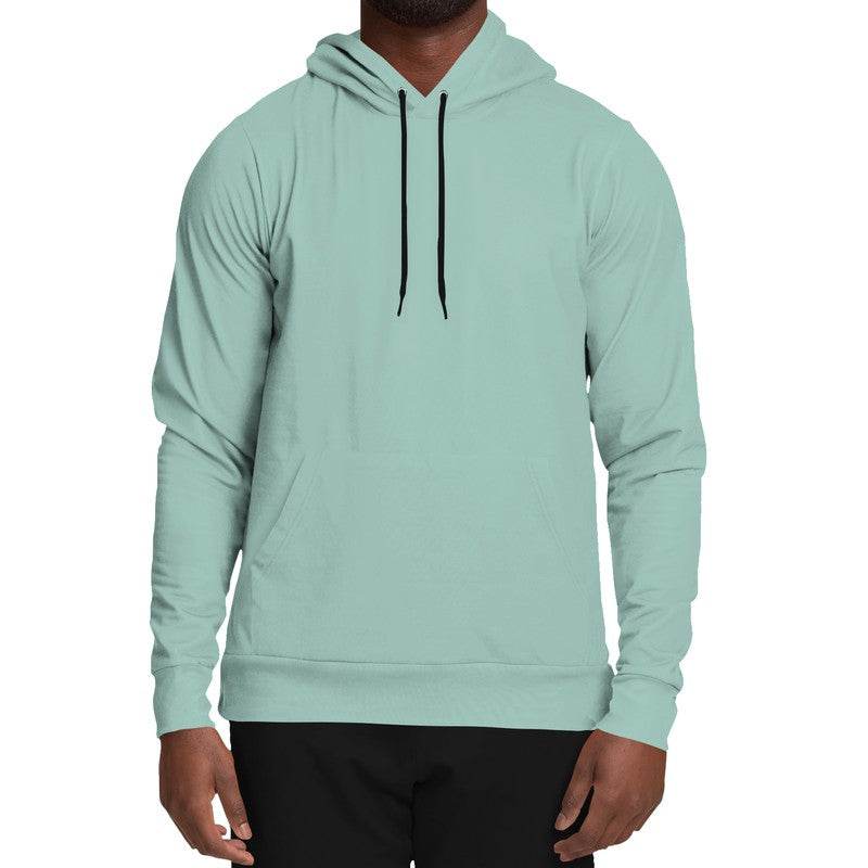 Lightened Fully-Muted Blue-Green Hoodie (BG-FM-LG) - Man Front