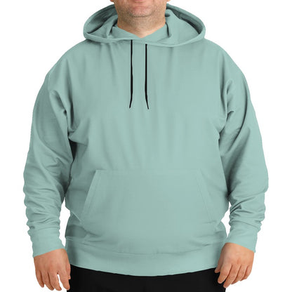 Lightened Fully-Muted Blue-Green Hoodie PLUS (BG-FM-LG) - Man Front PLUS