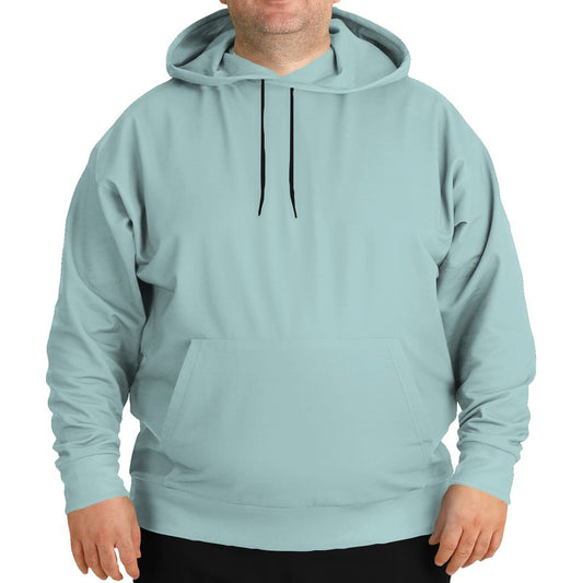 Lightened Fully-Muted Blue-Green Hoodie PLUS (CBG2-FM-LG) - Man Front PLUS