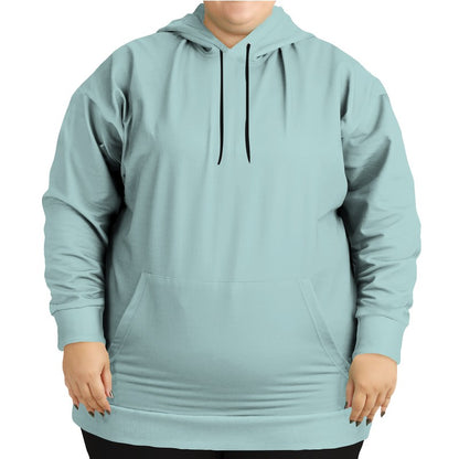 Lightened Fully-Muted Blue-Green Hoodie PLUS (CBG2-FM-LG) - Woman Front PLUS