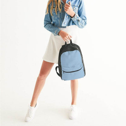 Lightened Fully-Muted Blue Canvas Backpack (B-FM-LG) - Woman