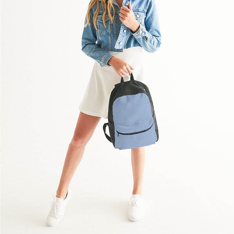 Lightened Fully-Muted Blue Canvas Backpack (IB2-FM-LG) - Woman