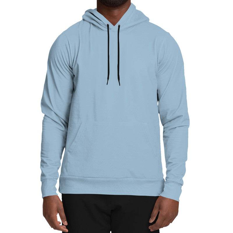 Lightened Fully-Muted Blue Hoodie (B-FM-LG) - Man Front