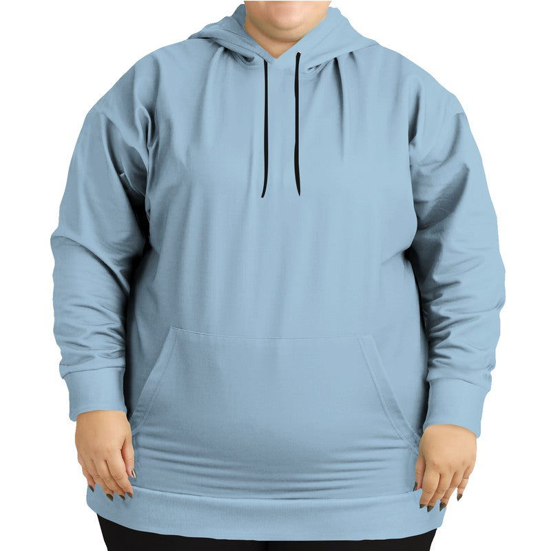 Lightened Fully-Muted Blue Hoodie PLUS (B-FM-LG) - Woman Front PLUS