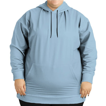 Lightened Fully-Muted Blue Hoodie PLUS (B-FM-LG) - Woman Front PLUS