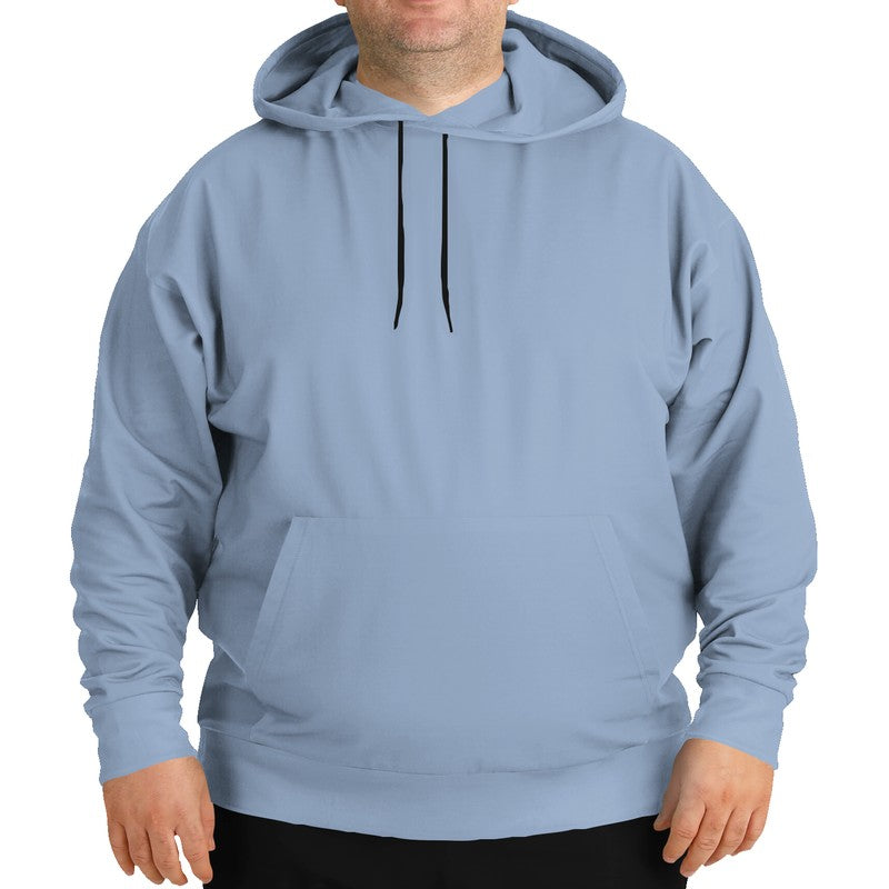 Lightened Fully-Muted Blue Hoodie PLUS (IB2-FM-LG) - Man Front PLUS