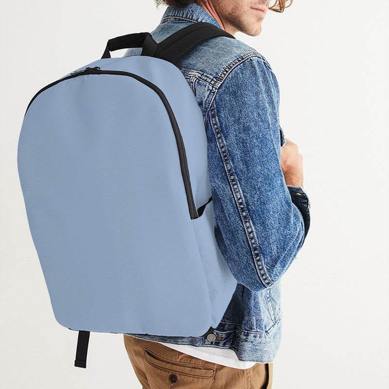 Lightened Fully-Muted Blue Waterproof Backpack (IB2-FM-LG) - Man CloseUp