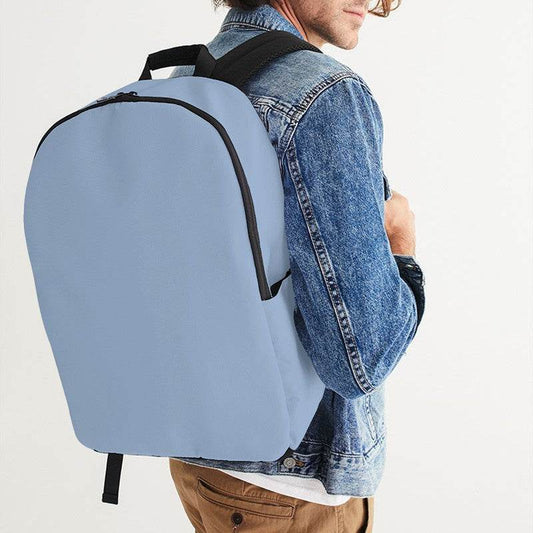 Lightened Fully-Muted Blue Waterproof Backpack (IB2-FM-LG) - Man CloseUp
