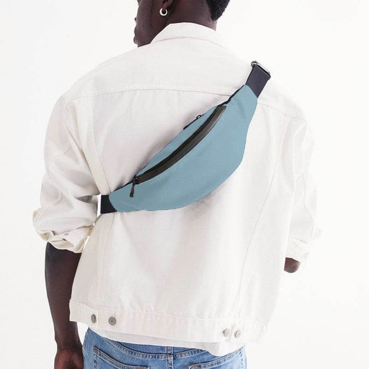 Lightened Fully-Muted Cyan Belt Bag (BC2-FM-LG) - Man Back