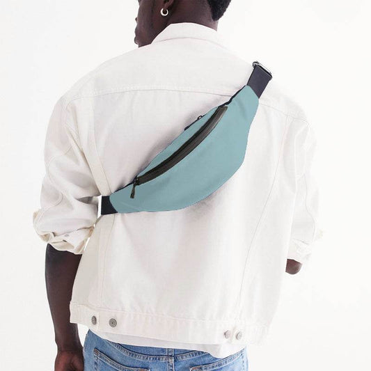 Lightened Fully-Muted Cyan Belt Bag (C-FM-LG) - Man Back