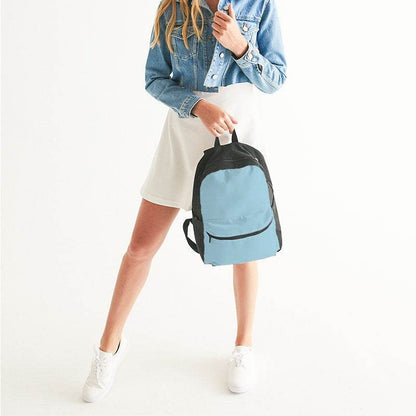 Lightened Fully-Muted Cyan Canvas Backpack (BC2-FM-LG) - Woman