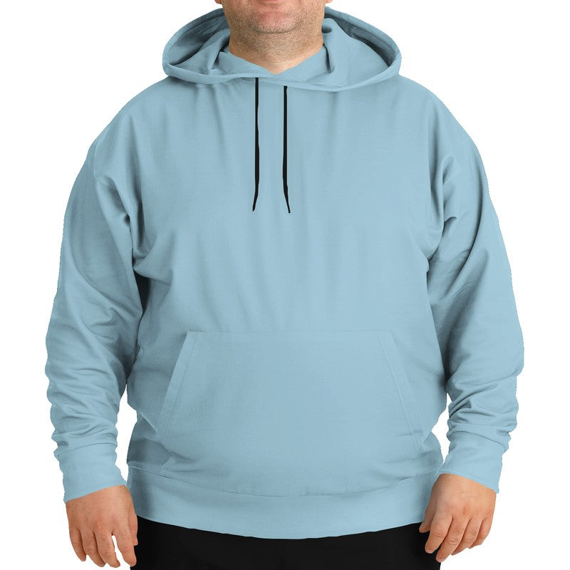 Lightened Fully-Muted Cyan Hoodie PLUS (BC2-FM-LG) - Man Front PLUS