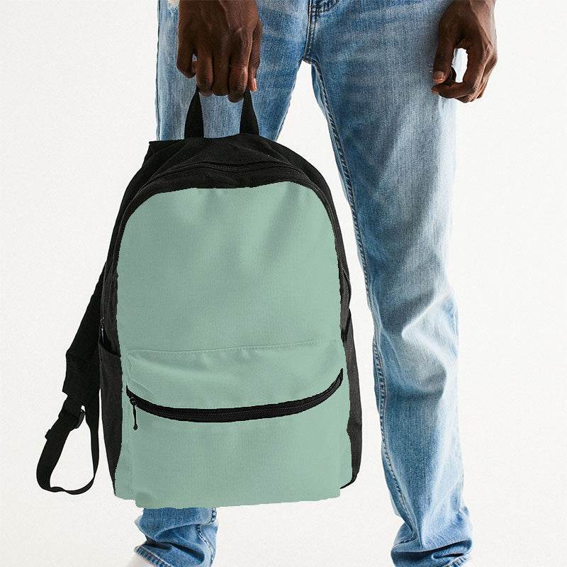 Lightened Fully-Muted Green Canvas Backpack (BGG2-FM-LG) - Man Holding