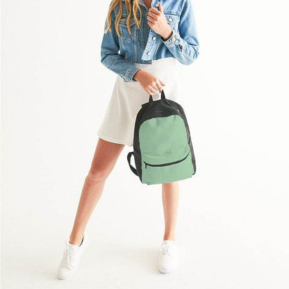 Lightened Fully-Muted Green Canvas Backpack (G-FM-LG) - Woman