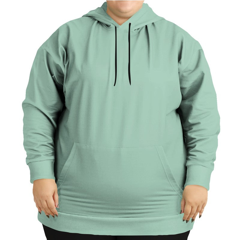Lightened Fully-Muted Green Hoodie PLUS (BGG2-FM-LG) - Woman Front PLUS