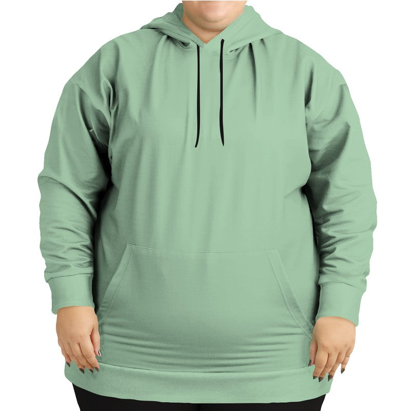Lightened Fully-Muted Green Hoodie PLUS (G-FM-LG) - Woman Front PLUS