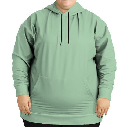 Lightened Fully-Muted Green Hoodie PLUS (G-FM-LG) - Woman Front PLUS