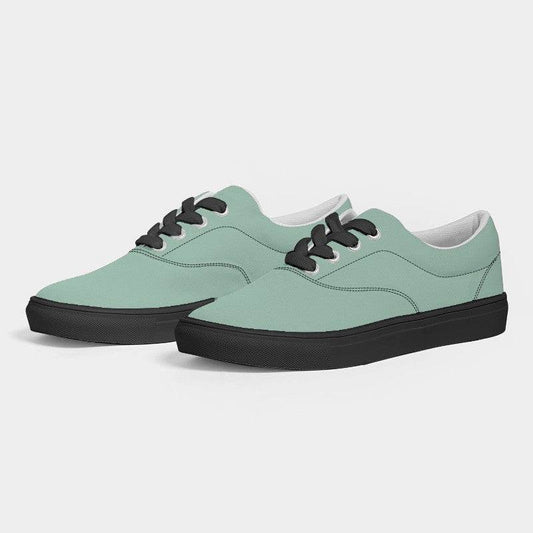 Lightened Fully-Muted Green Men's Canvas Sneakers (BGG2-FM-LG) - Side 3