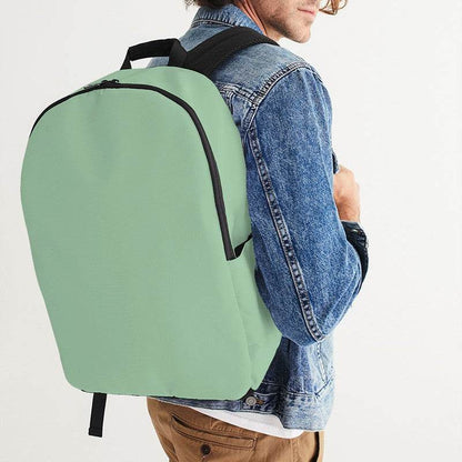 Lightened Fully-Muted Green Waterproof Backpack (G-FM-LG) - Man CloseUp