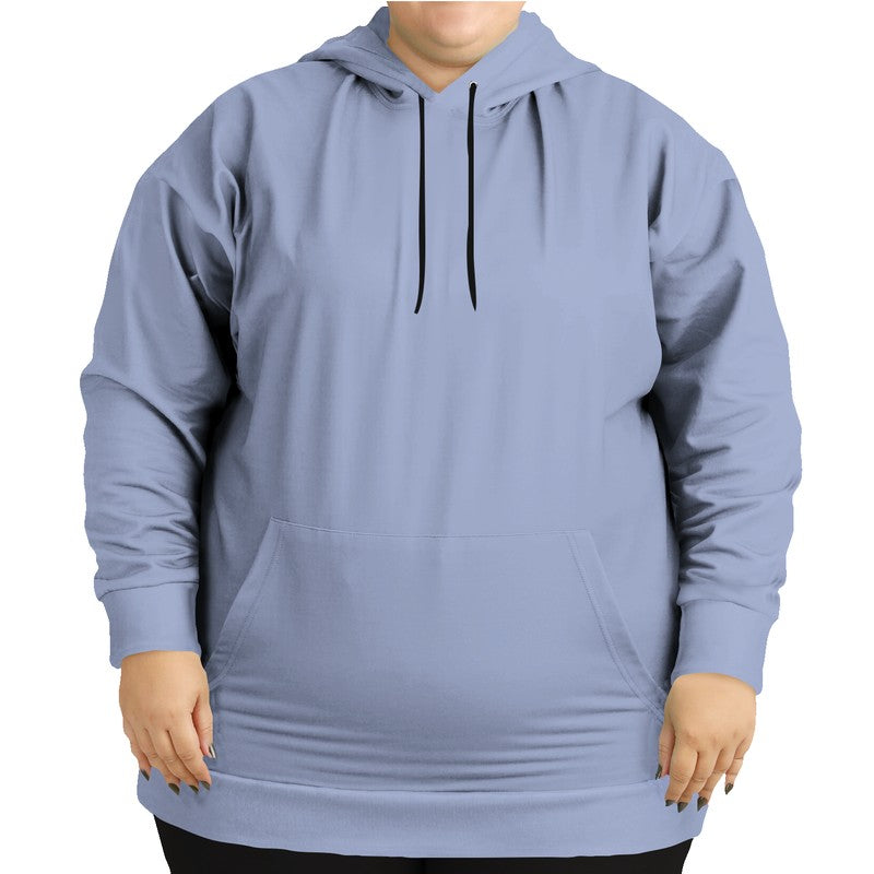Lightened Fully-Muted Indigo Hoodie PLUS (I-FM-LG) - Woman Front PLUS
