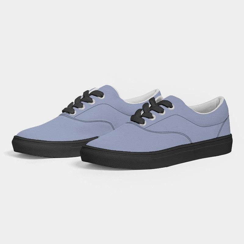 Lightened Fully-Muted Indigo Men's Canvas Sneakers (I-FM-LG) - Side 3