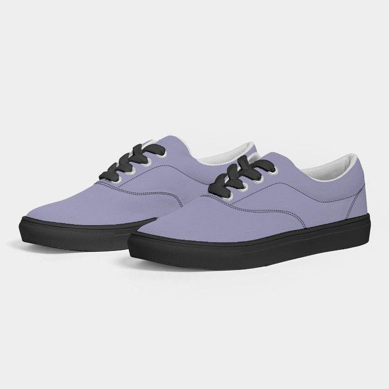 Lightened Fully-Muted Indigo Men's Canvas Sneakers (PUI2-FM-LG) - Side 3