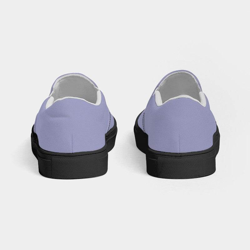 Lightened Fully-Muted Indigo Men's Slip-On Canvas Sneakers (PUI2-FM-LG) - Back