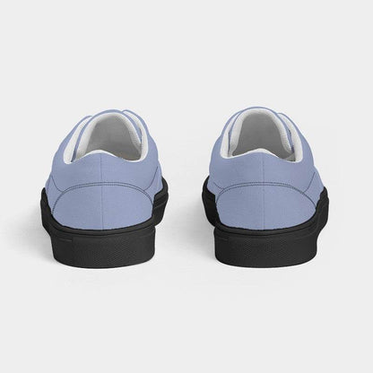 Lightened Fully-Muted Indigo Women's Canvas Sneakers (I-FM-LG) - Back