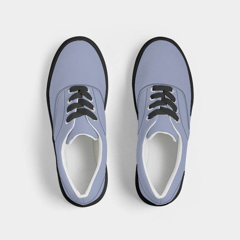 Lightened Fully-Muted Indigo Women's Canvas Sneakers (I-FM-LG) - Top