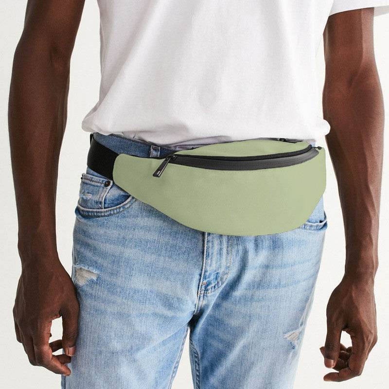 Lightened Fully-Muted Lime Belt Bag (L-FM-LG) - Man Front CloseUp