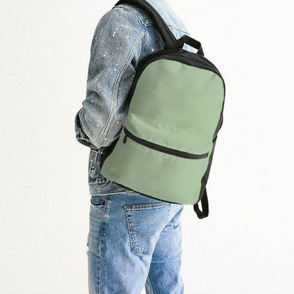Lightened Fully-Muted Lime Canvas Backpack (GL2-FM-LG) - Man Back CloseUp